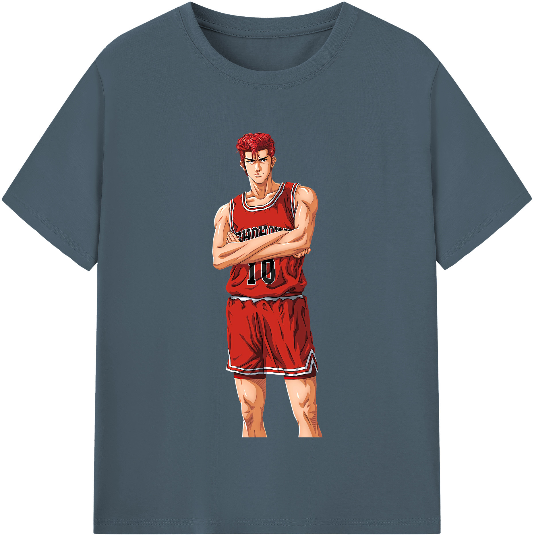 SLAM DUNK／スラムダンク 綿100％半袖Tシャツ（フロントプリント）
